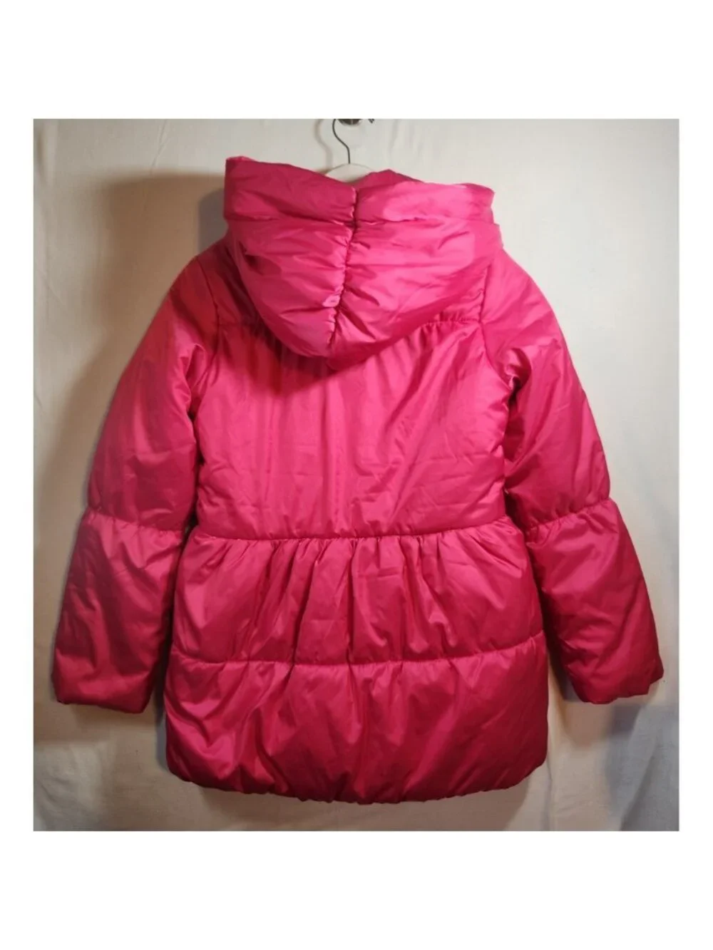 The Childrens Place Girls Beetroot Pink Puffer Jacket Fleece Lined Hood 14 NEW